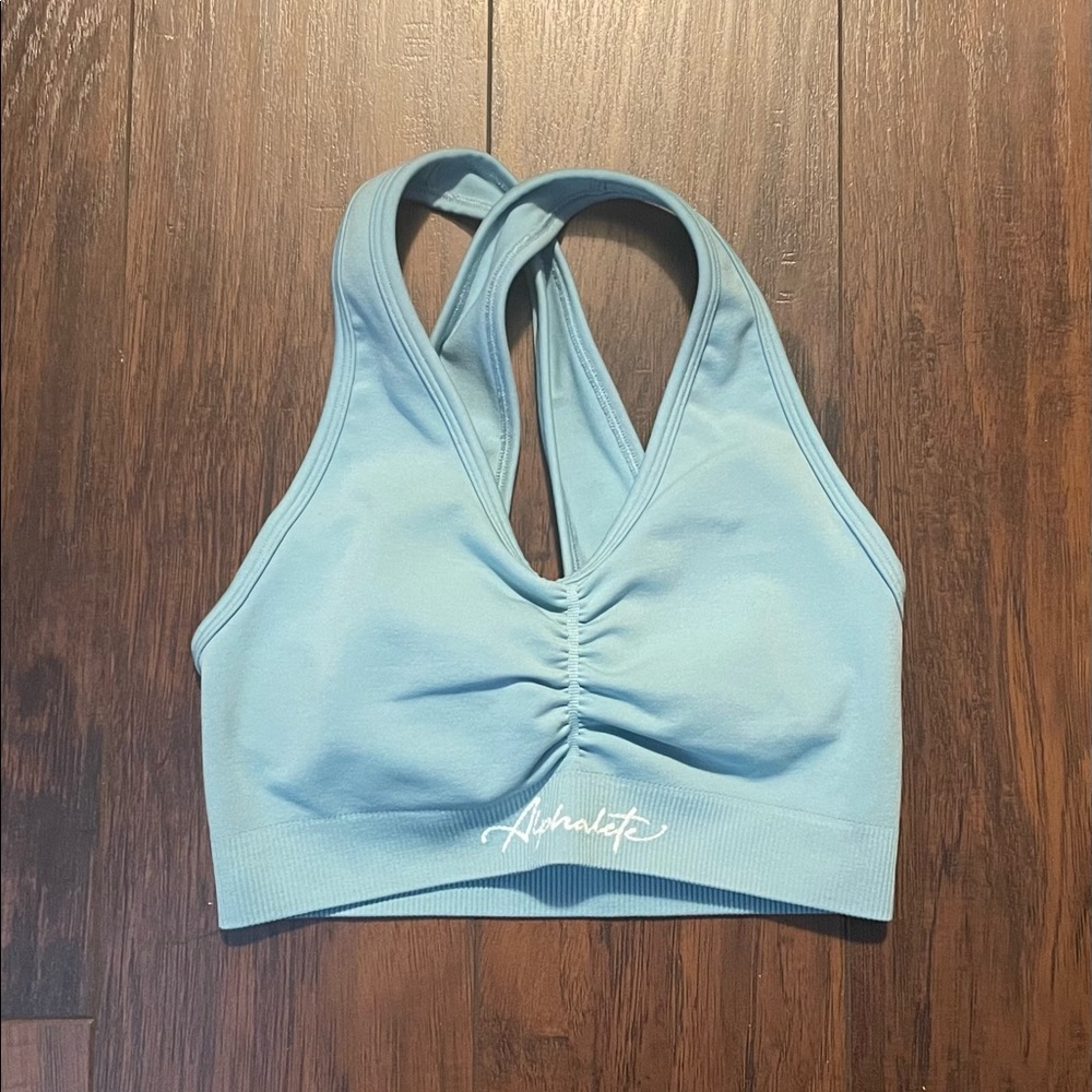Alphalete Amplify Bra- Faded Ocean